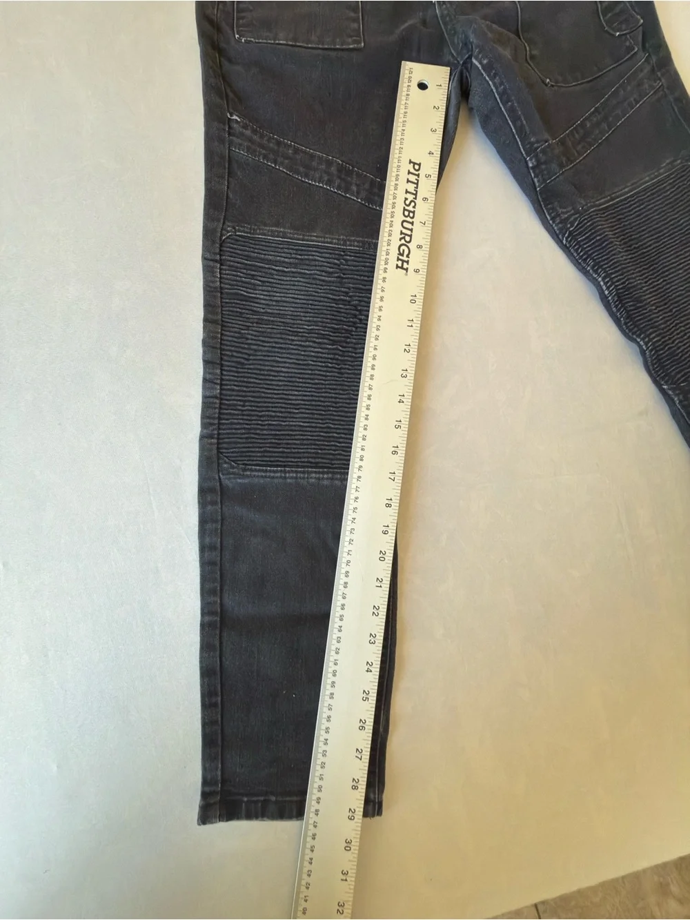 Slim Moto-Style Men's Jeans in Black
